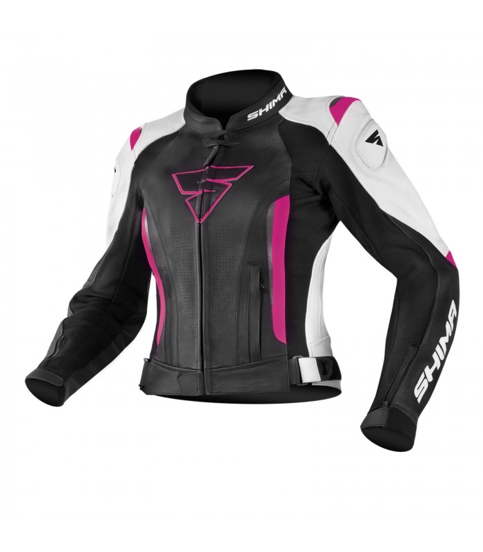 Мотокуртка женская SHIMA MIURA 2PC black white fuchsia